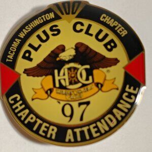 Vintage 1997 Harley Owners Group Chapter Attendance Pin Tacoma, Washington Chpt.